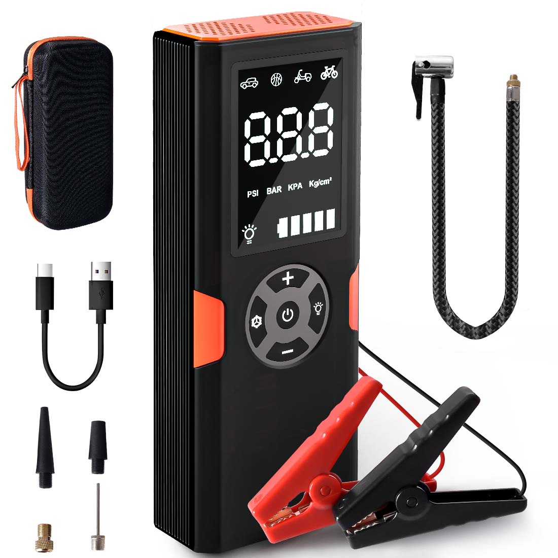 Cordless Inflator For Car Bike Ball - EU 재고 무선 휴대용 타이어 공기