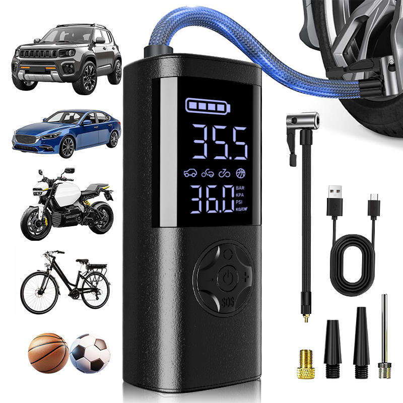 Cordless Inflator For Car Bike Ball - 무선 자동차 타이어 공기 주입기 휴대용