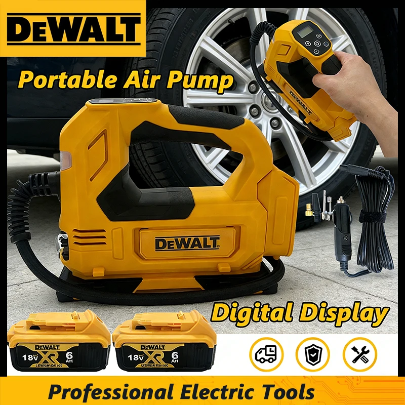 Cordless Air Pump 20V Battery - DEWALT 휴대용 에어 펌프, 무선 타이어