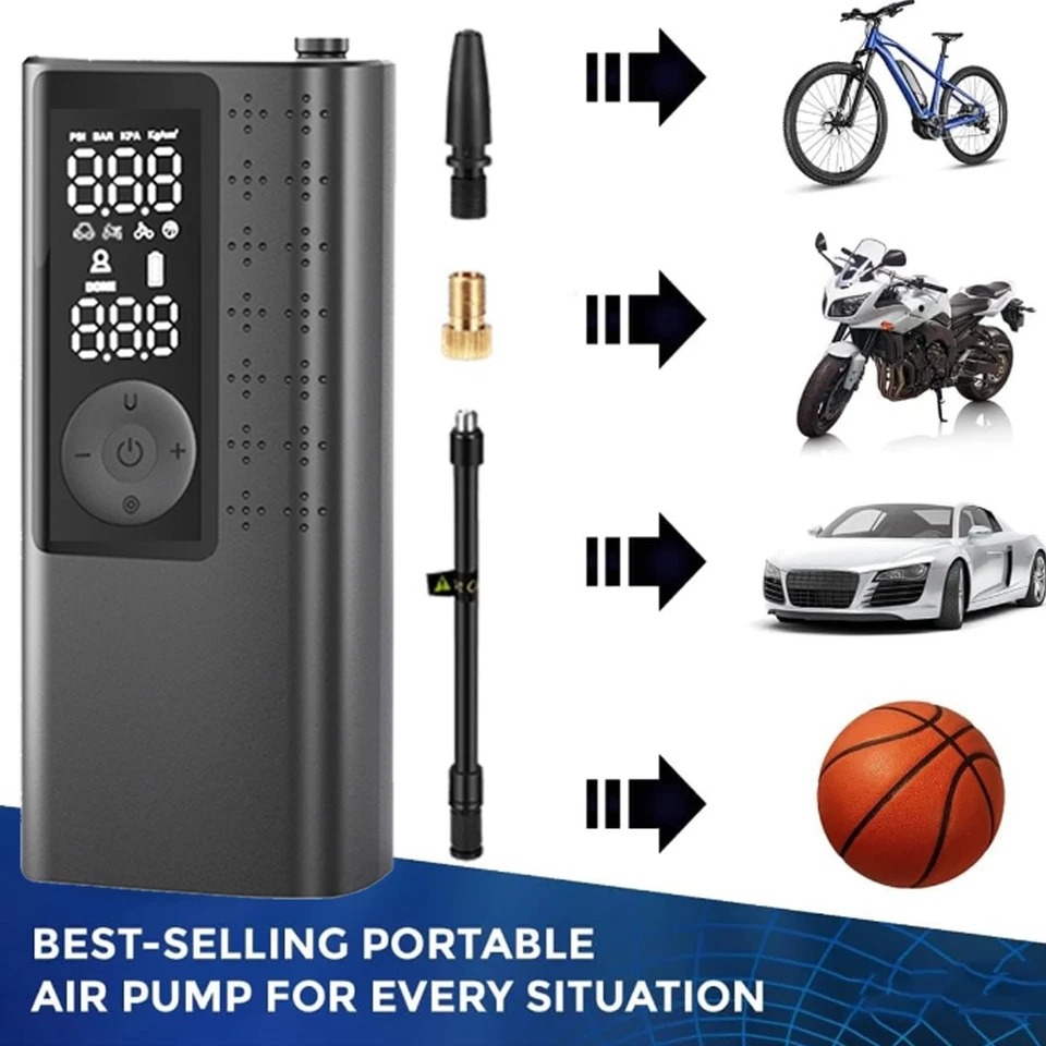 Portable Air Compressor 12V Digital - 차량용 에어 펌프 타이어 공기 주입기