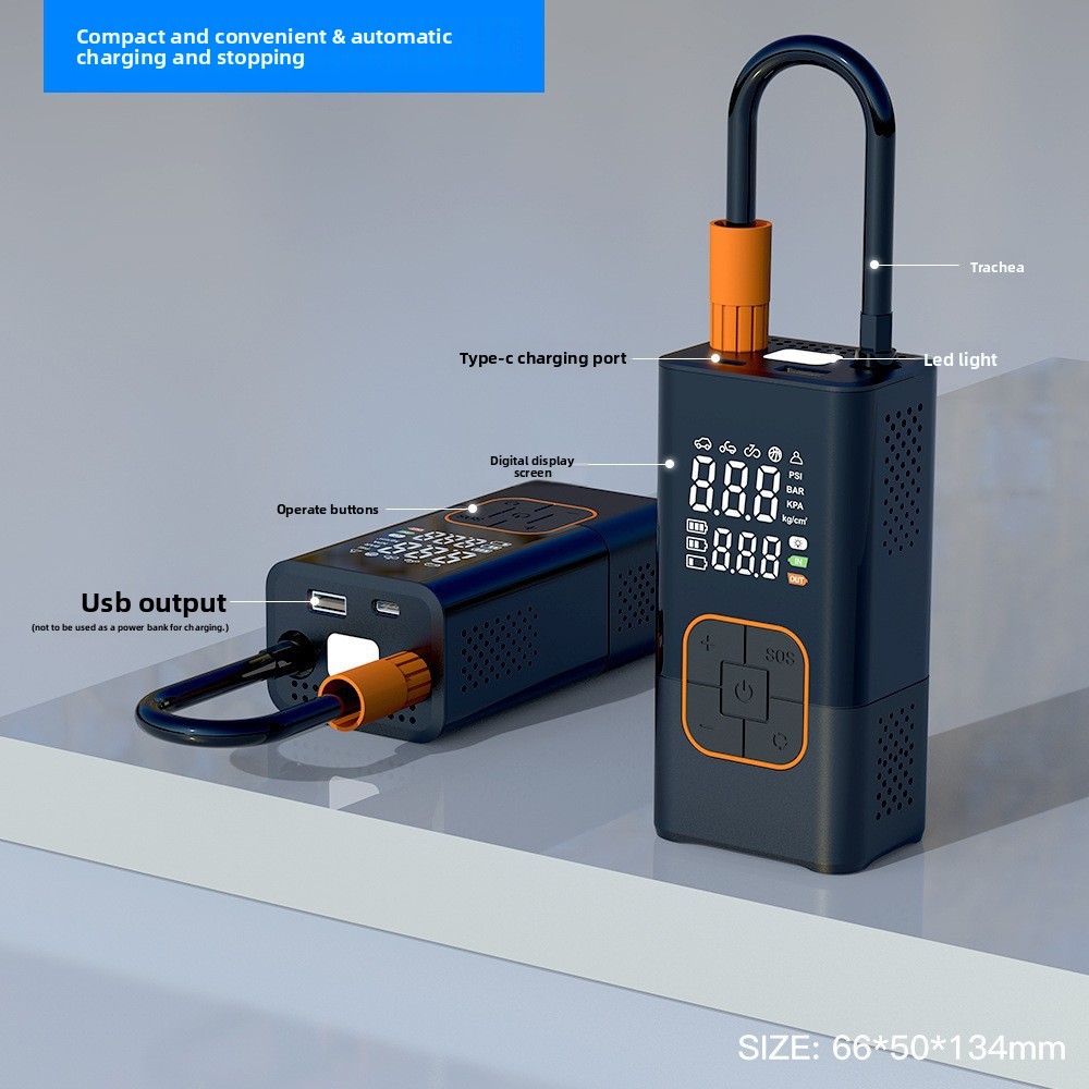 Portable Air Compressor 12V Digital - 미니 휴대용 전동 타이어 공기 주입기,