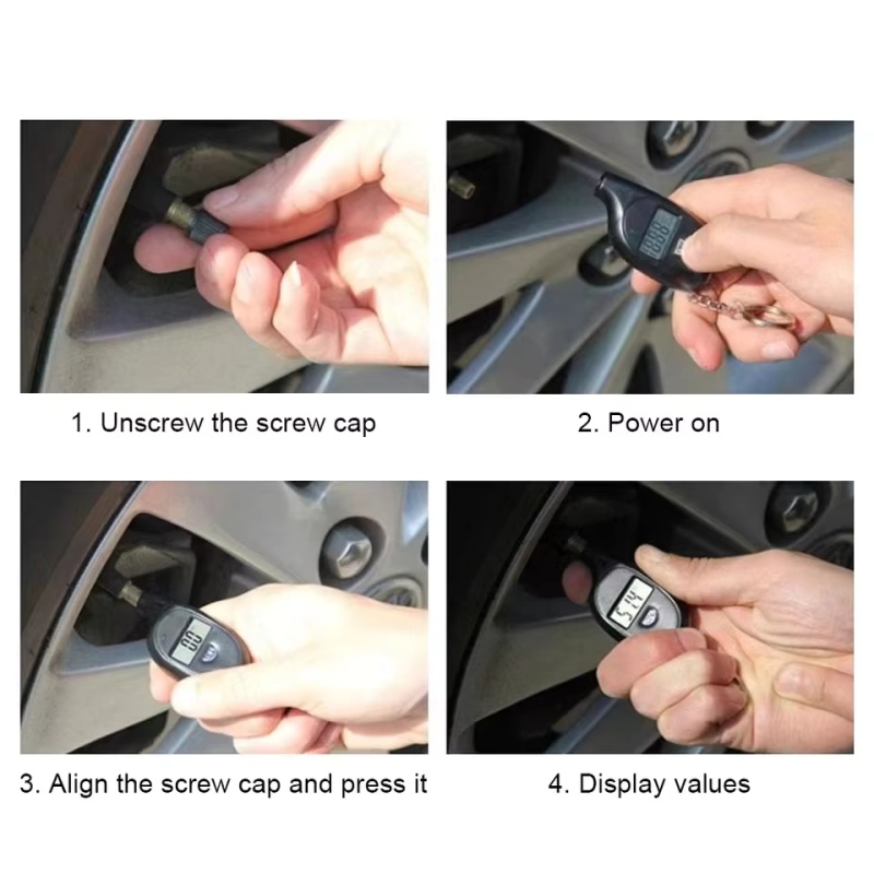 Digital Tire Pressure Gauge Rechargeable - LCD 디스플레이가있는 디지털 타이어 게이지 자동차