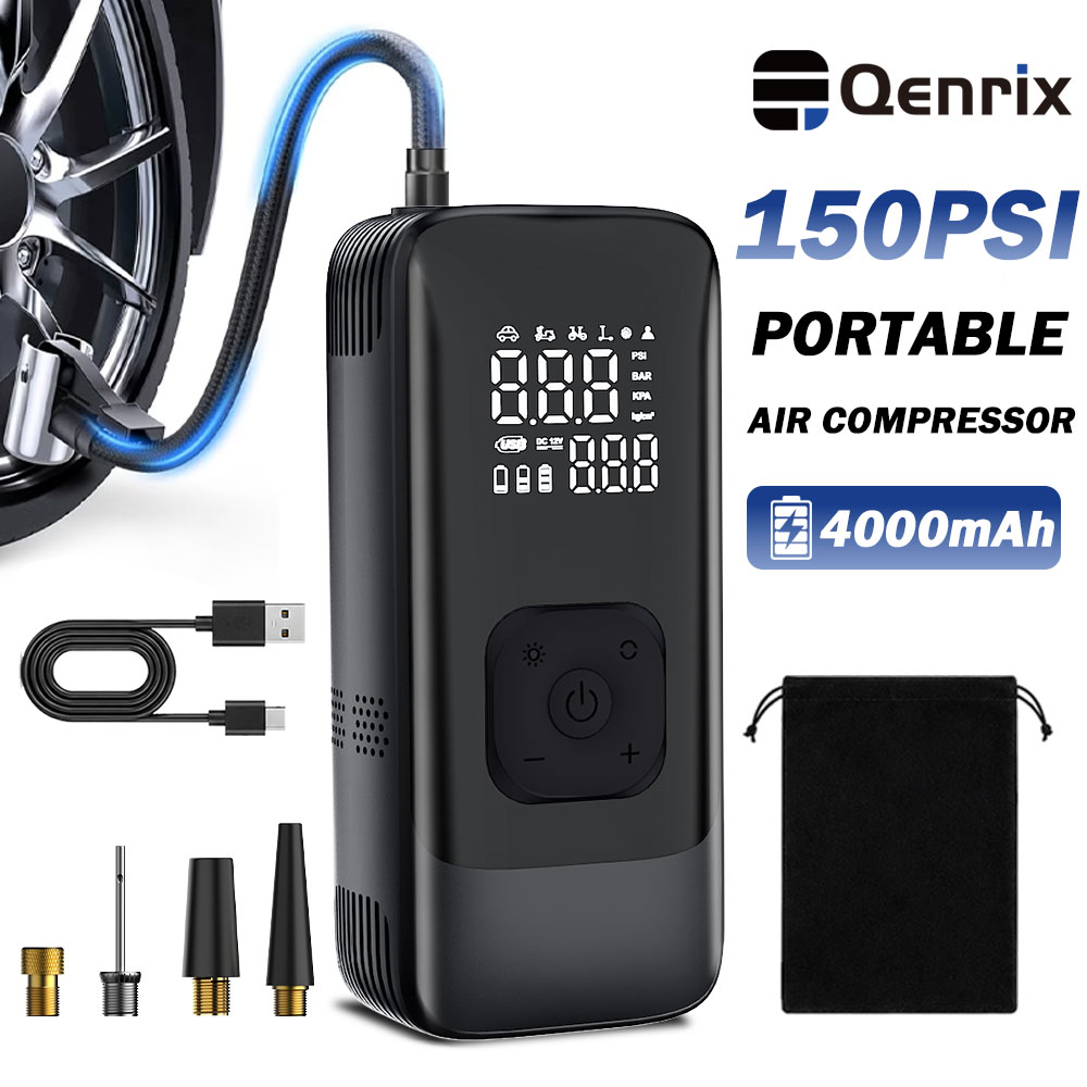 Cordless Tire Inflator 150Psi - 켄릭스(Qenrix) 타이어 공기 주입 펌프, 150PSI