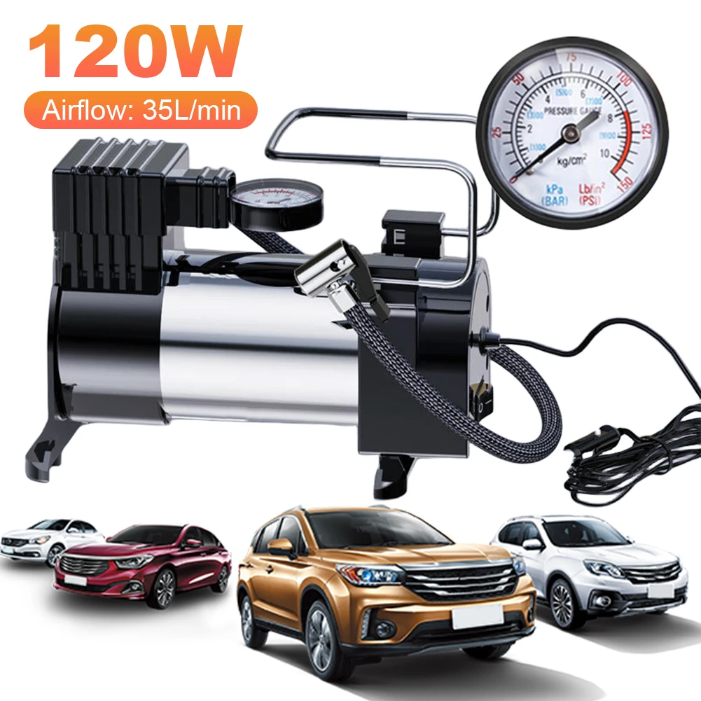 Portable Air Compressor 12V Digital - 디럭스 휴대용 금속 공기 압축기 자동차