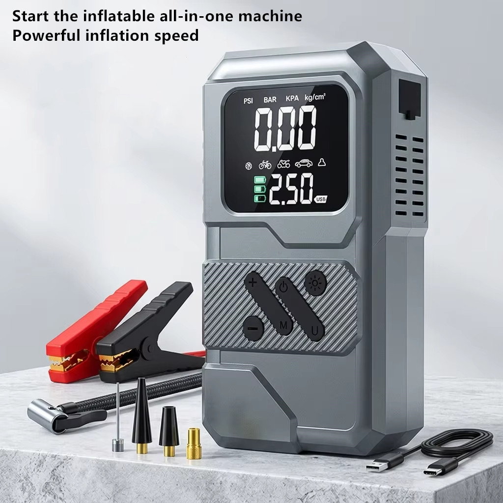 Portable Air Compressor 12V Digital - 에어 컴프레서가 내장된 차량용 점프 스타터,