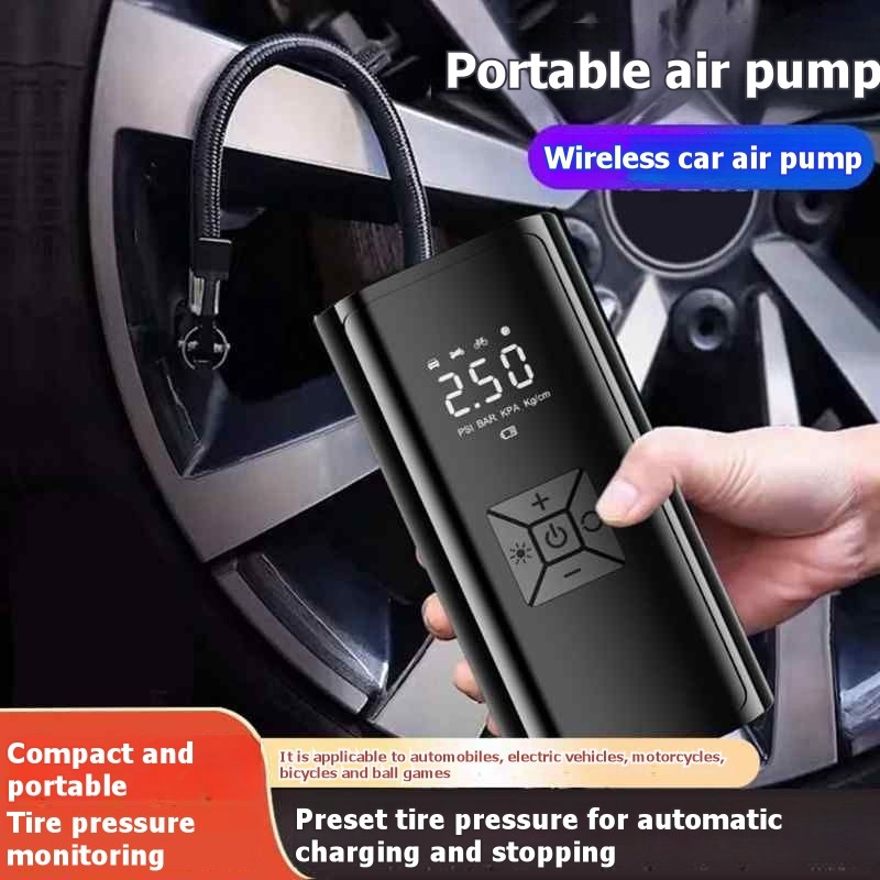 Cordless Inflator For Car Bike Ball - 디지털 압력 게이지, 120 PSI 브러시리스