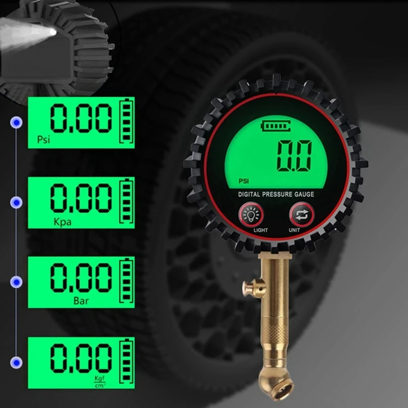Digital Tire Pressure Gauge Rechargeable - 자동차 타이어 압력 게이지, 헤비 듀티