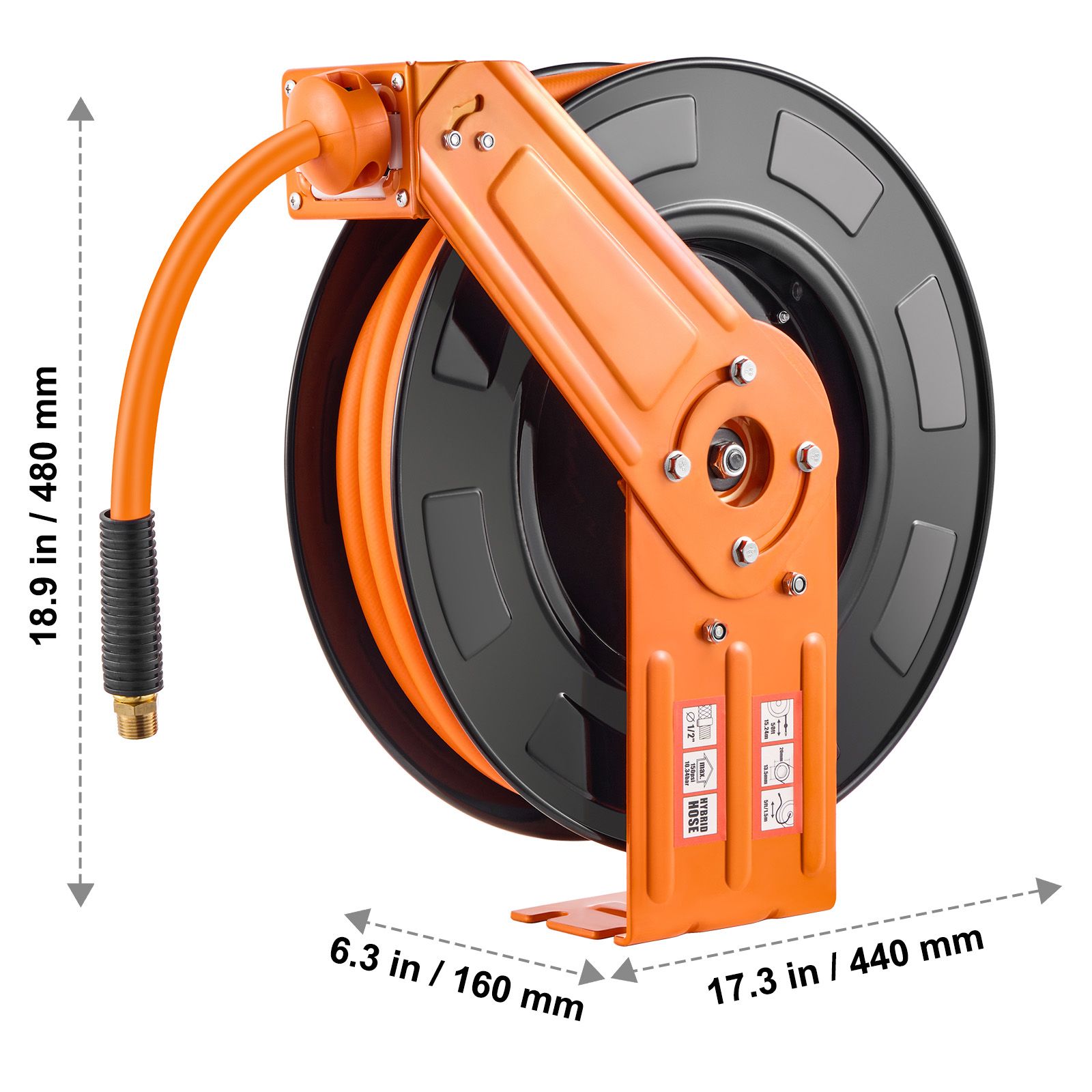 Air Compressor 300Psi Heavy Duty - 자동 감김식 에어 호스 릴, 1/2인치