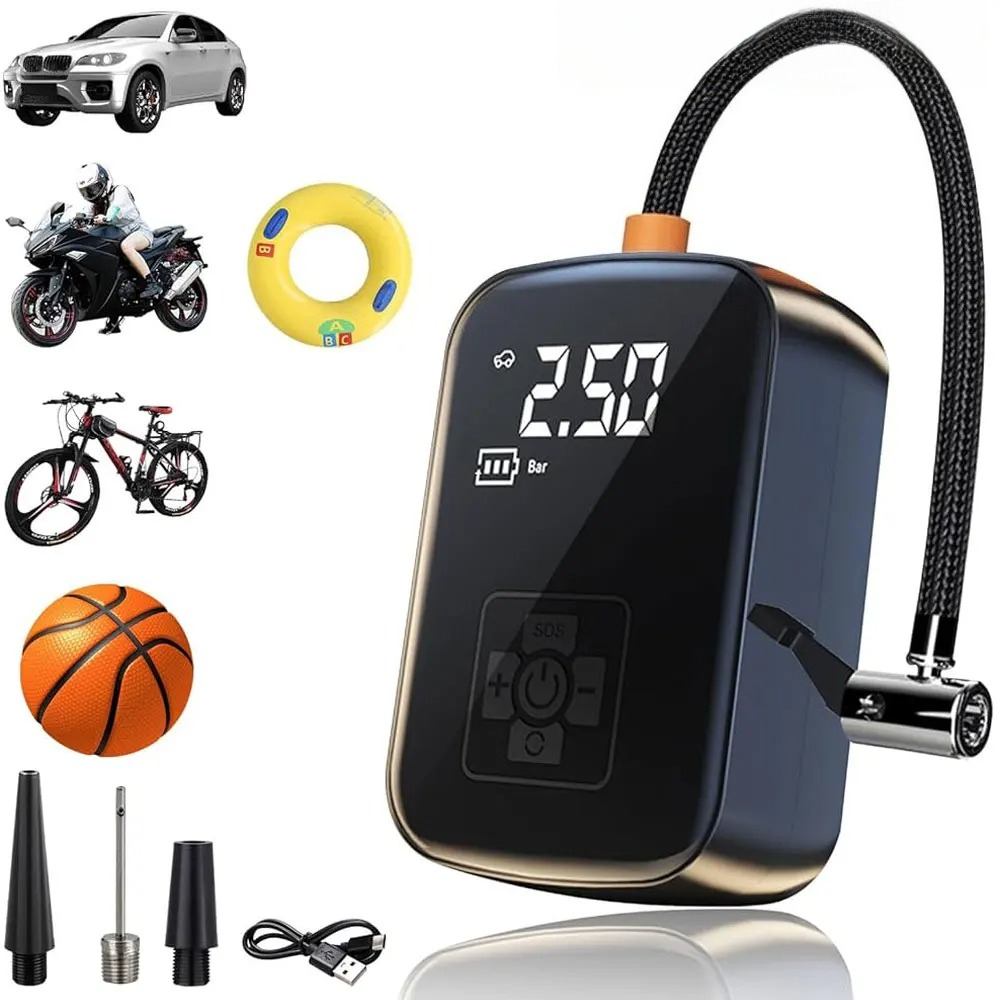 Cordless Tire Inflator 150Psi - 전기 타이어 공기 주입기 휴대용 에어