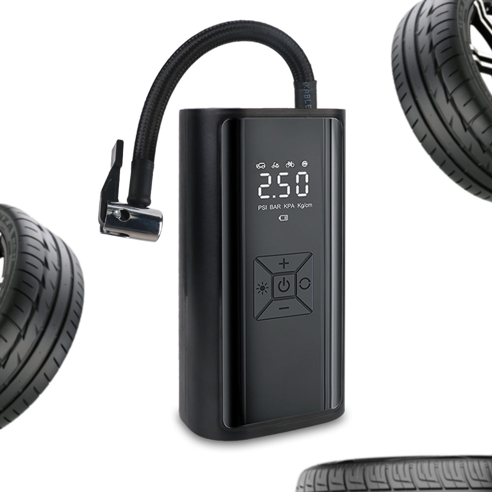 Portable Air Compressor 12V Digital - LED 조명 디지털 LCD 디스플레이, 휴대용