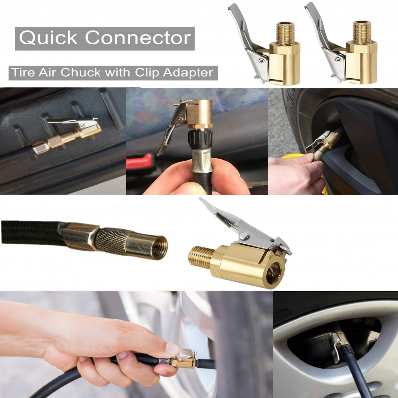 유니버설 황동 잠금식 타이어 에어척 클립 어댑터 자동차 - Tire Inflator Nozzle Kit 리뷰 및 가격